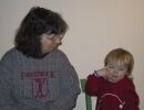 Hanna und Robin in Kln; Robin ist noch etwas mde